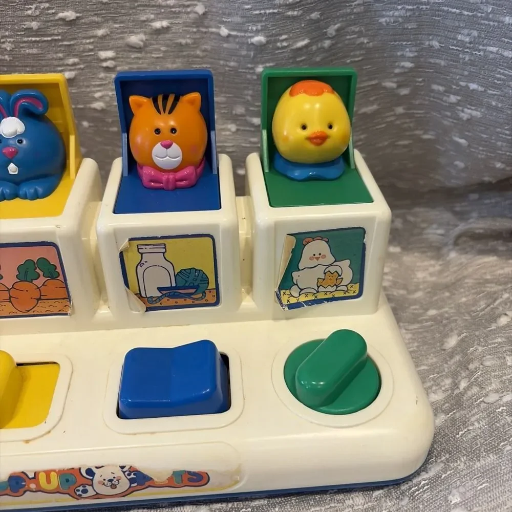 Vintage 1985‎ Pop Up Pets Activity Toy Animals Shelcore Pop Up Baby Toy